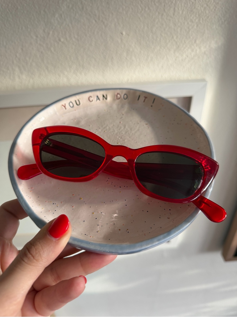 Fashion Brand Company Red Cat Eye Sunglasses